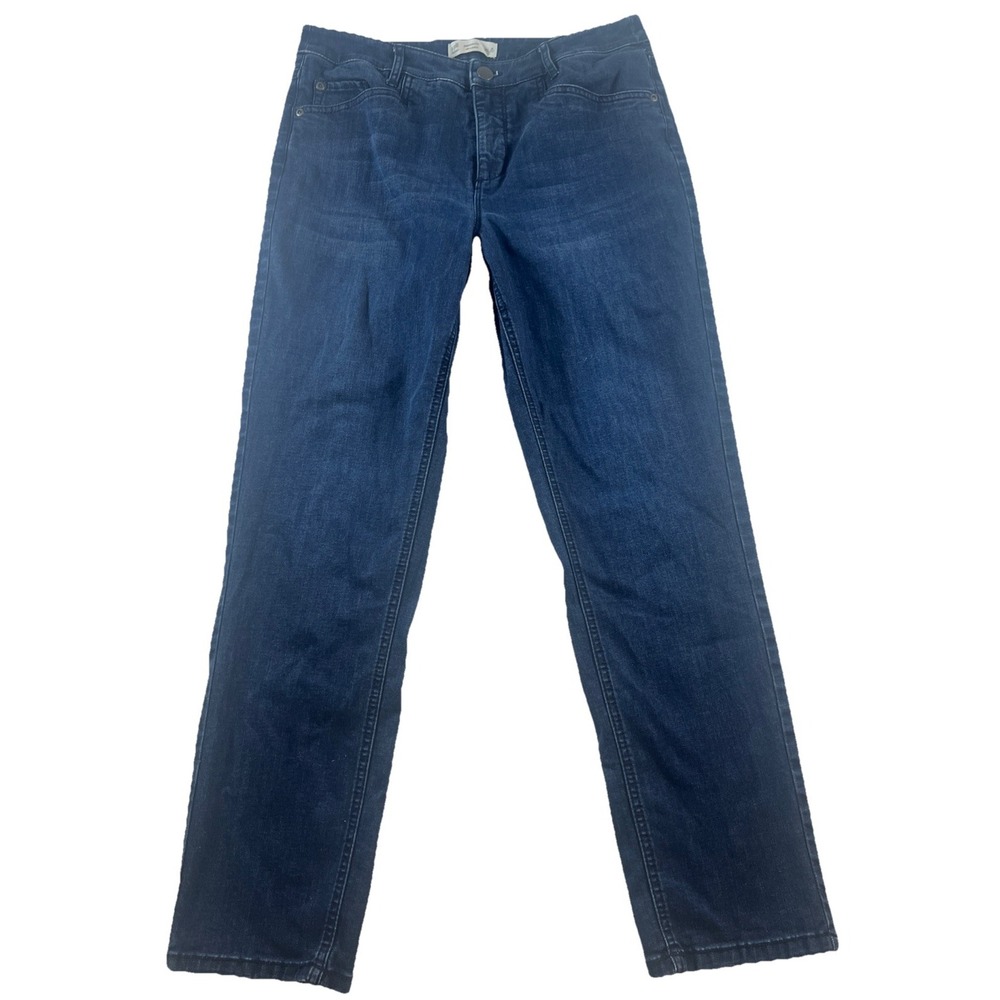 J. Jill Jeans Women's Petite 8 Blue Smooth Fit Slim Ankle Stretch Denim Pants‎